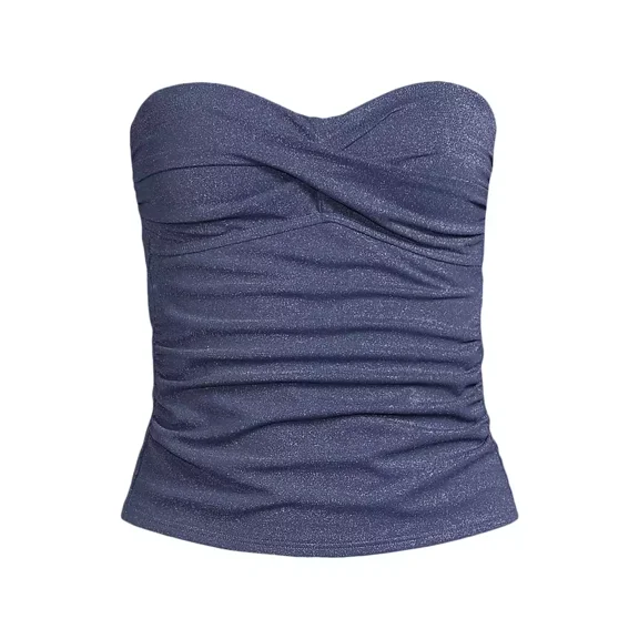Lands' End Women's Petite Bandeau Tankini Swimsuit Top