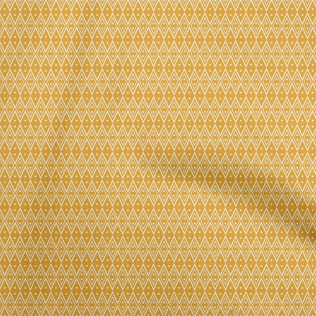 oneOone Rayon Mustard Yellow Fabric Tribal Sewing Craft Projects Fabric Prints By Yard 56 Inch Wide