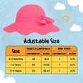 thumbnail image 3 of Protective Baby Bucket Sun Hat With UPF 50+ Protection Adjustable Infant Summer Beach Hats For Boy & Girl Breathable Toddler Swim Pool Play Sunhat With Wide Brim 0-12 Months Hot Pink XS, 48 CM, 3 of 5