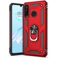 thumbnail image 1 of IBAOLE Ring Kickstand Phone Case for Huawei P30 Lite,Heavy Duty Dual Layer Drop Protection Case,Hard Shell + Soft TPU + Ring Stand Fits Magnetic Car Mount,Black Red Only for HUAWEI P30 Lite, 1 of 9