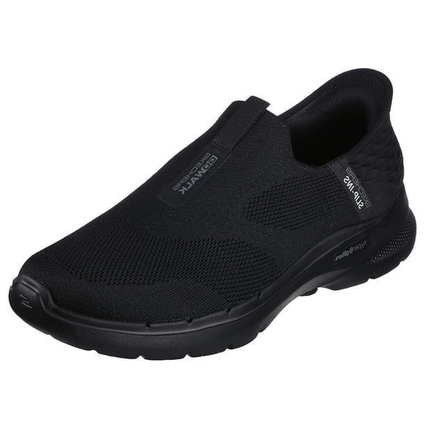 Zapatillas de senderismo sin cordones Skechers GO 6-Easy On para hombre negras 7