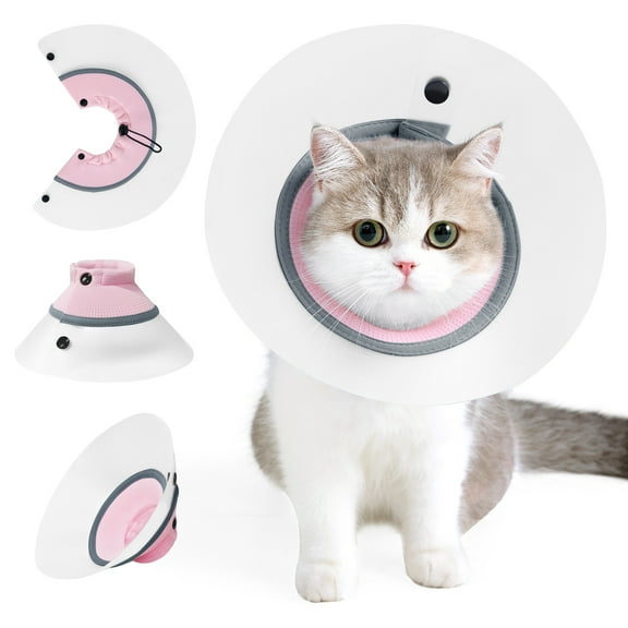 Cat Recovery Collar Adjustable Soft Pet Cone Anti-Bite Collar Cats Kittens Rabbits Elizabeth Collar