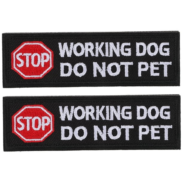 2 parches bordados para perros de servicio, parches de no acariciar, parches de identificación para perros, parches de no acariciar, arneses para mascotas