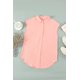 thumbnail image 1 of ABPHQTO Camiseta sin mangas rosa con botones y cuello vuelto para mujer, 1 of 5