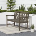 thumbnail image 4 of Renaissance Outdoor Patio Diamond 4-foot Hand-scraped Hardwood Bench, 4 of 5