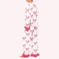 thumbnail image 4 of XIYON Pajama Sets For Women Bow Loose Casual Personality Printed Home Comfort Suit Soft Comfy Sleepwear Nightwear Comfy Pjs Outfits, 4 of 9