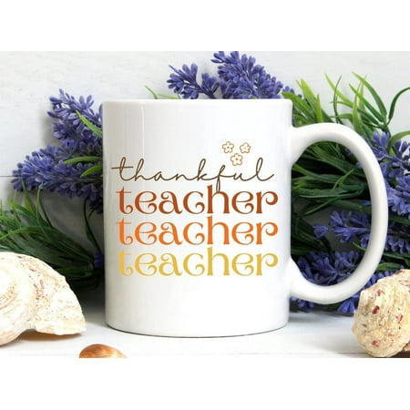 

Thankful Teacher Mug Teacher Coffee Cup Thanksgiving Teacher Gift Mug Fall Teacher Mug Teacher Appreciation Gift Gift for Teacher Hello Pumpkin Coffee Teacher Gift Fall Coffee Cup