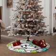 thumbnail image 4 of Sikiie Funny Dinosaurs on Stripes Nativity Christmas Tree Skirt, Jesus Christian Winter Holiday Tree Mat Decoration(30-48IN)48", 4 of 6