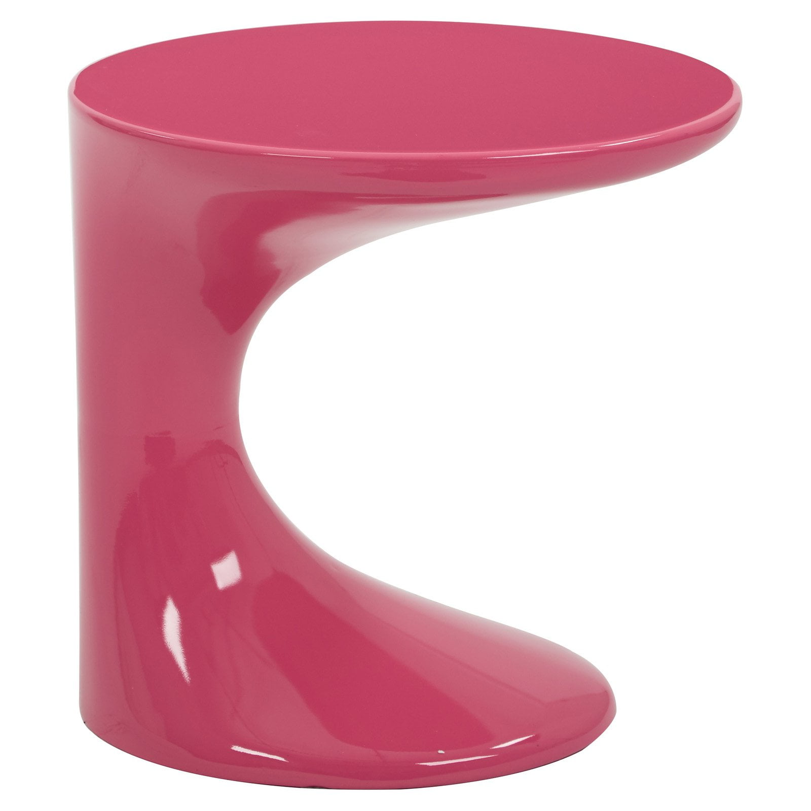 OSP Home Furnishings Slick End Table with High Gloss Orange Finish