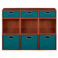 thumbnail image 2 of Regency Niche Cubo Storage Set- 6 Full Cubes/3 Half Cubes with Foldable Storage Bins- Cherry/Teal, 2 of 8