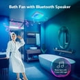 thumbnail image 5 of OREiN Bathroom Fan with Bluetooth Speaker, 110/160 CFM 1.0 Sones Bathroom Exhaust Fan with Light, 40W Shower Vent Fan with Light & Remote, 1500lm LED Light 2700K/4000K/6500K & Nightlight, Music Sync, 5 of 9