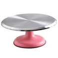 thumbnail image 3 of 10 Inch Revolving Cake Decorating Stand, Professional Aluminum Alloy Cake Turntable with Silent Bearing for Easy Decorating, 3 of 8