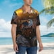 thumbnail image 3 of Fotbe Lizard With Sunglasses Sunset Camisa Hawaiana para Hombre Unisex – Camisa Casual de Verano con Botones de Manga Corta de Algodón y Lino,Large, 3 of 7