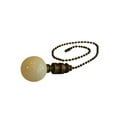 thumbnail image 2 of Ceramic 35mm Ivory Ball Ceiling Fan Pull, 2"h with 12" Antiqued Brass Chain, 2 of 3