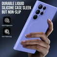 thumbnail image 4 of for Samsung Galaxy S22 Ultra Case, Thin Liquid Silicone Case,Shockproof,Slim Thin Phone Case for Samsung Galaxy S22 Ultra, Full Body Screen Camera Protective Cover-Purple 12-sam s22u-06, 4 of 15