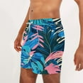 thumbnail image 5 of Miqool Mens Swim Trunks with Pockets, Quick Dry Swim Shorts Hawaiian Tropical Print Summer Holiday Beach Board Shorts Swimwear Bathing Suits, 5 of 6