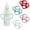 Red Blue Pink White, variant on (3-Pack) Bottle Handles for Dr Brown Narrow Baby Bottles with Easy Grip Handles to Hold Their Own Bottle - BPA-Free Soft Silicone - Red Green and Blue