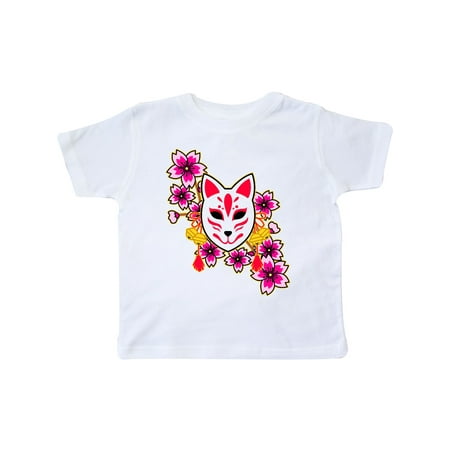 

Inktastic Kitsune Mask Illustration with Sakura Flowers Gift Toddler Boy or Toddler Girl T-Shirt