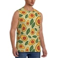 thumbnail image 2 of Bixox Men's Leaves Avocado Printed Shirt Sleeveless Fitness Tank Top-Medium, 2 of 5