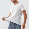 thumbnail image 6 of USNSM Men's Quick Dry Lightweight Breathable Athletic Performance Workout Gym Running Short Sleeve Crewneck T-Shirt White XL, 6 of 8