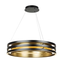 Artcraft Lighting Toledo Collection 1Light 25.5" Chandelier Black and Brushed Brass