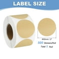 thumbnail image 2 of Uxcell Colored Dot Stickers Color Coding Labels Blank Circle Sticker Adhesive Round Price Stickers Kraft 2 in, 2 of 7