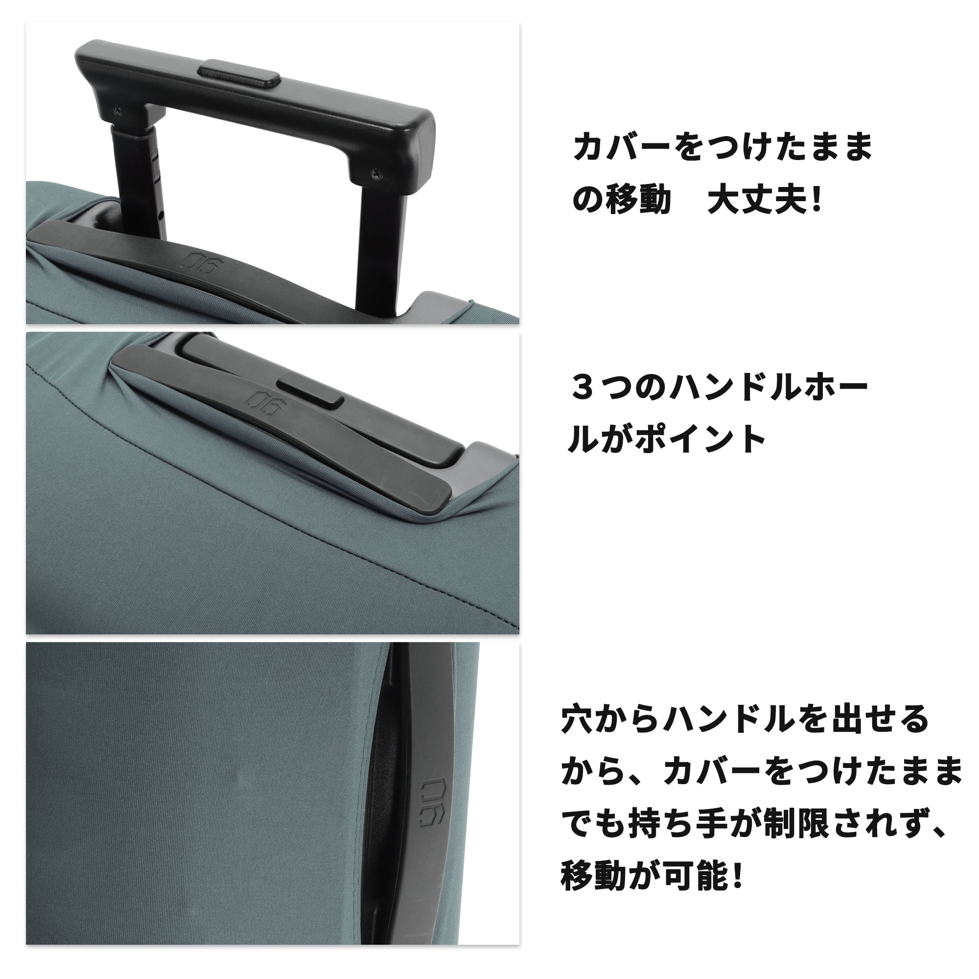 Unique Bargains Luggage Cover Protector Travel Suitcase Protector Black Grey L