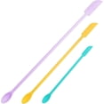 thumbnail image 1 of 3Pcs Jam Spatula Makeup Spatulas Set Mini Silicone Double Tip Scraper Set for Cosmetics, Food Bottles (Multicolor), 1 of 5