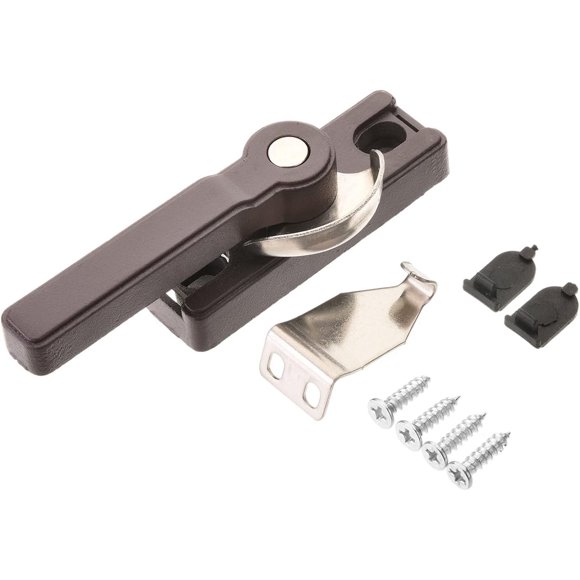 Window Sash Lock Zinc Alloy Powder Coating Spring Lock Right Hand Brown 1pc Window Sash Lock Powder Coating Zinc Alloy Right Hand 1pc