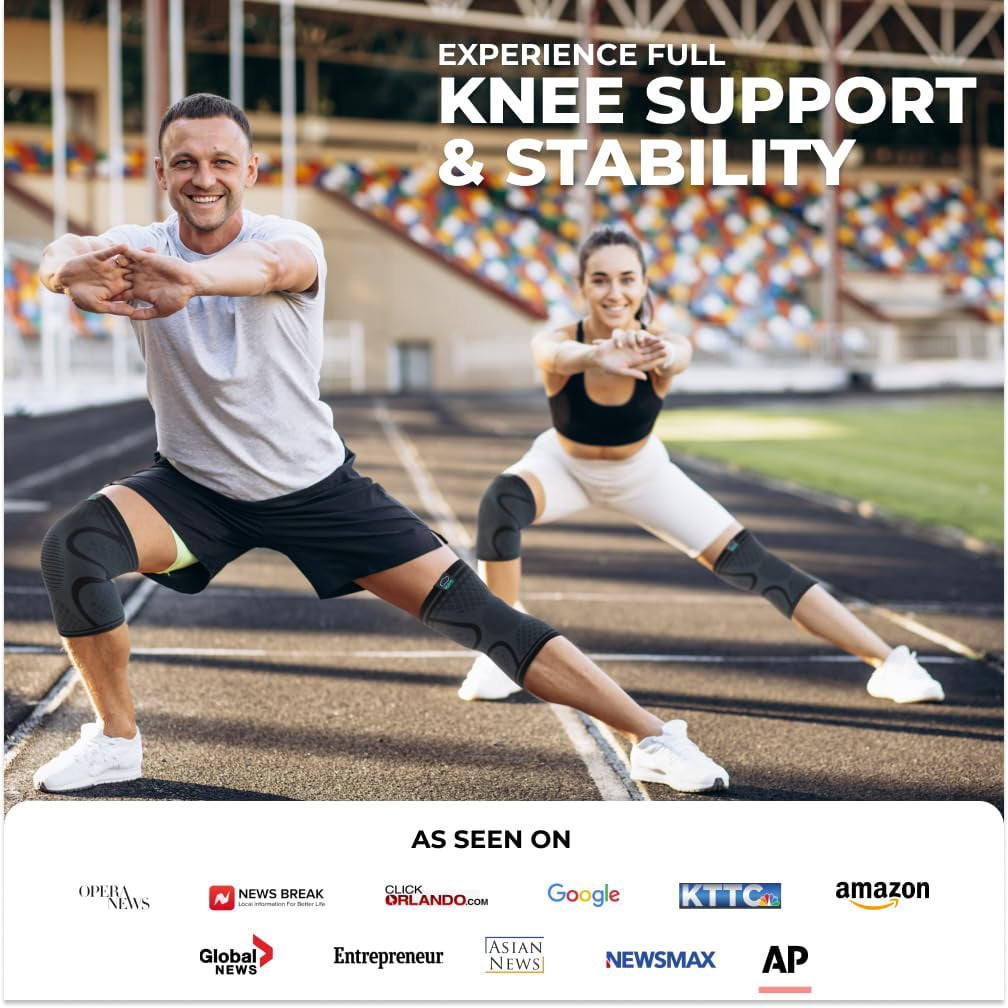 MODVEL Knee Brace, Black,  XX-Large, (2 Pack)
