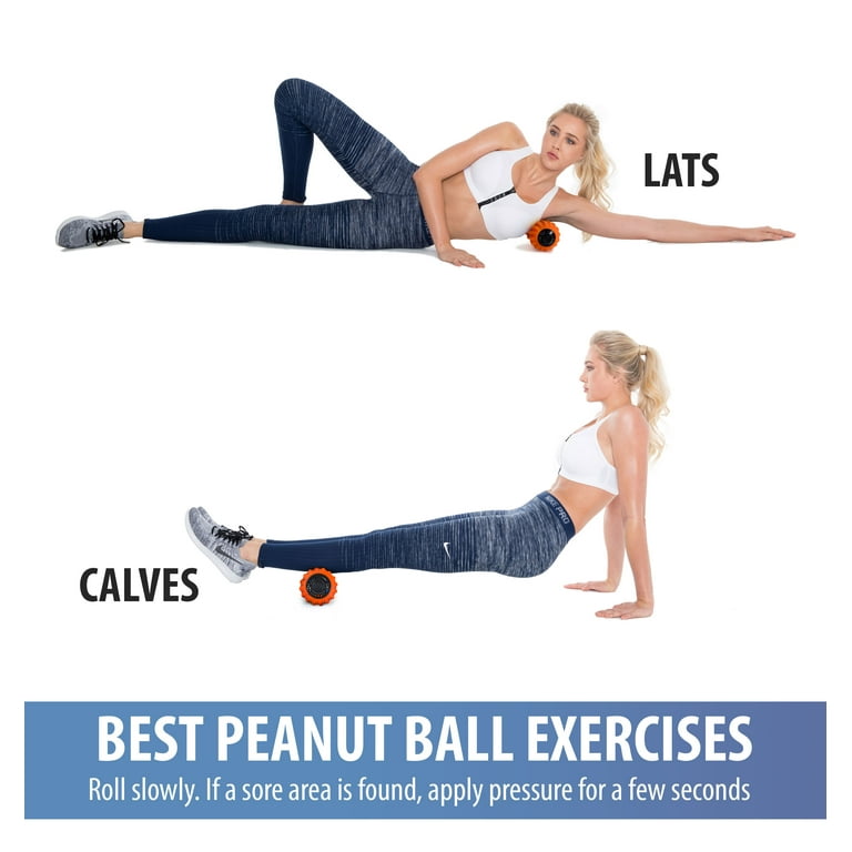 Zyllion Rechargeable Vibrating Peanut Massage Ball Roller for Muscle Pain,  Orange - Walmart.com