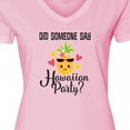thumbnail image 4 of Inktastic Hawaiian Party Pineapple Women's V-Neck T-Shirt, 4 of 5