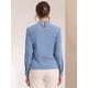 thumbnail image 3 of Blusa elegante de manga larga para oficina y trabajo con cuello levantado para mujer Gris Azulado XS, 3 of 4