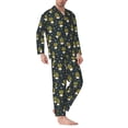 thumbnail image 6 of Salouo Ballerina Frogs Print Button-Front Long Sleeve Pajama Set for Men, Soft 2Pjs Men's Long Sleeve Sleepwear -XX-Large, 6 of 7