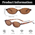 thumbnail image 4 of VETPW Trendy Oval Sunglasses Womens - Retro Cat Eye Sunglasses Womens Small Face Black Brown Lenses 90s Vintage Sun Glasses Narrow Shades Petite 4 Pack, 4 of 8