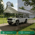 thumbnail image 6 of Sunmthink 10x20FT Heavy Duty Carport,Portable Carport with Height Adjustable & Waterproof UV Resistant&Galvanized Steel Frame, Outdoor Car Canopy Shelter for Vehicle, Truck, Boat, White, 6 of 9