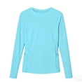 thumbnail image 5 of Miluxas Women's Performance Long Sleeve Sports Pullover Top – Raglan Sleeve Athletic Pocket T Shirt with Moisture Wicking Fabric Blue, 5 of 8