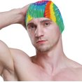 thumbnail image 3 of FYBTO Swimming Cap Colorful Tie Dye Spiral Unisex Adult FYBTO Polyester, 3 of 4