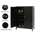 thumbnail image 2 of FANGSUM Black Bathroom Cabinet with 2 Doors and 3 Adjustable Shelves, Freestanding Floor Storage Cabinet for Bathroom, Living Room, Kitchen, Black, 2 of 7