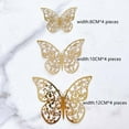 thumbnail image 2 of 12Pcs Metal Texture Gold Artificial Butterfly Cake Topper Cake Decoration, 2 of 5