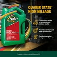 Quaker State High Mileage 10W30 Gasoline Engine Oil, 5 Quart