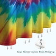 thumbnail image 6 of Colorful Rainbow Tie Dye Spiral Pattern Shower Curtain 36"x72" ,Bathroom Decorative Shower Curtains Set with 12 Hooks,Modern Waterproof Washable Shower Curtain, 6 of 6