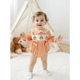 thumbnail image 4 of BemeyourBBs Baby Girl Halloween Bodysuit Long Sleeve Candy Corn Embroidery Romper, 4 of 9