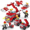 thumbnail image 4 of Compatible con ladrillos Lego, partículas pequeñas, cuerpo de bomberos, policía, tanque militar, bloques de construcción, juguetes educativos para niños ensamblados, 4 of 5