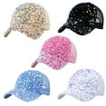 thumbnail image 6 of Unique Baseball Hat Sequined Headwear Adjustable Ponytail Hat for Casual and Sports for Men Women Teenagers, 6 of 9