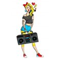 thumbnail image 2 of Retro 80s-90s Pop-art Woman Wall Decal Wallmonkeys Peel and Stick Graphic (36 in H x 23 in W) WM502701, 2 of 4