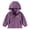 Purple, variant on Girls Rain Jacket Teen Hooded Full Zip Lightweight Packable 𝗪aterproof Windbreaker Boys Loose Pocket Raincoat