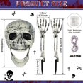 thumbnail image 4 of 1/3pcs Realistic Looking Skeleton Stakes Graveyard Yard Lawn Light, For Halloween Decorations, Skeleton Hands Light, 4 of 5
