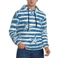thumbnail image 2 of Honeii Ocean on Striped Pattern Mens Hoodies Men's Loose Sleeve Sweatshirt,Pullover Hooded Sweatshirt for Men,Essentials Hoodie-Large, 2 of 7