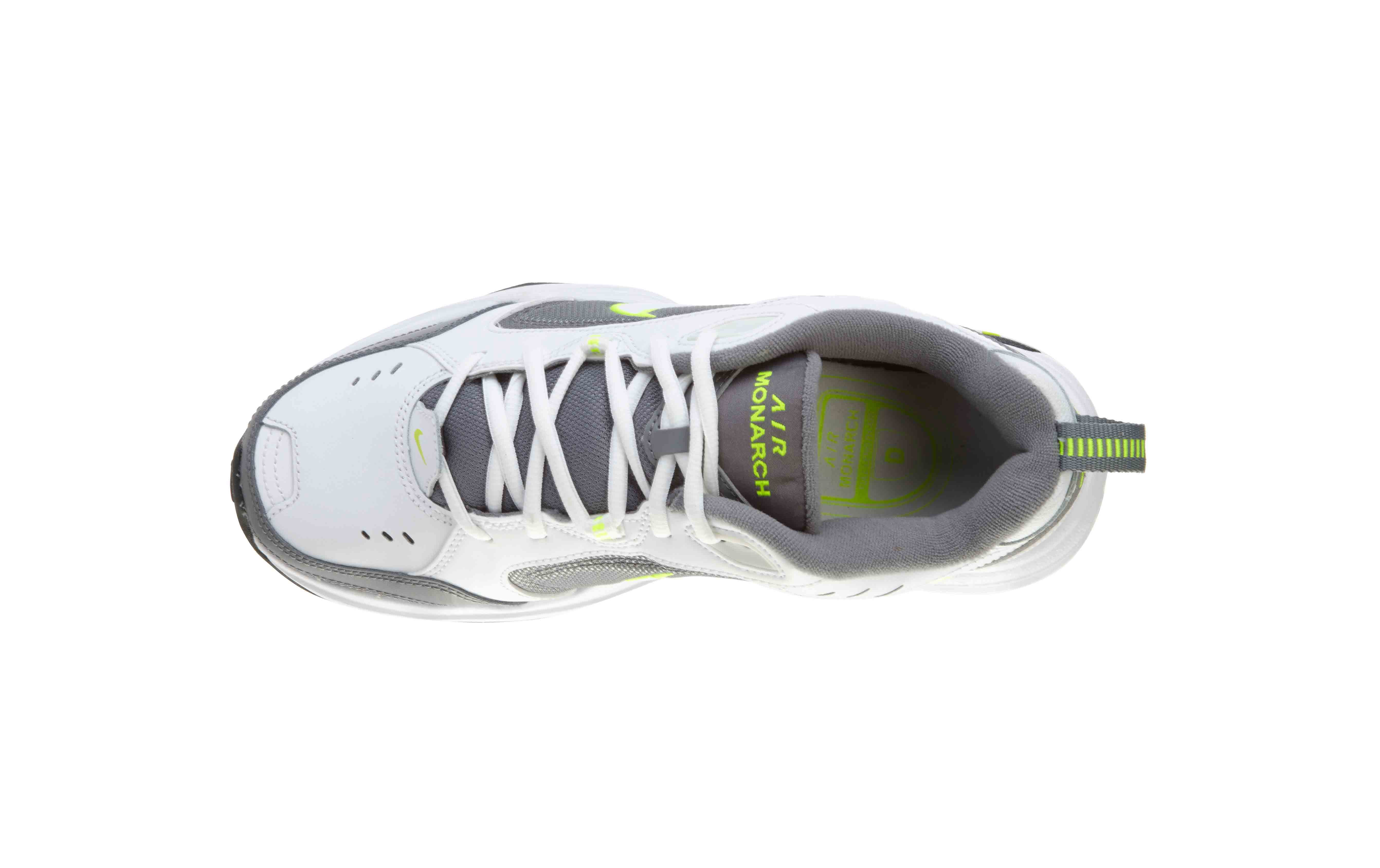 ifølge belønning Dykker nike men's air monarch iv white/white/cool grey/volt training shoe 12 men  us - Walmart.com